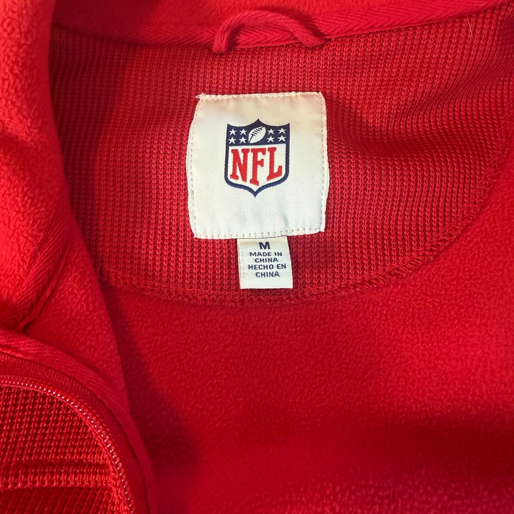 San Francisco 49ers NFL Thermal Zip Jacket Medium Red Gold Waffle Knit *Rare - Picture 3 of 10